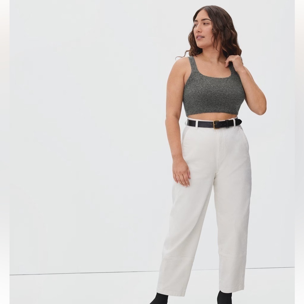 NWT Everlane Cozy Stretch Tank Heathered Gray Yak Wool Blend